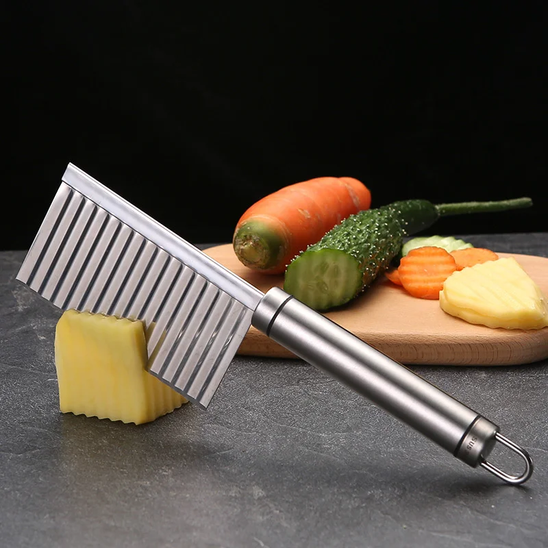 Stainless Steel Potato Wavy Edged Knife French Fry Wave Cutting Knives