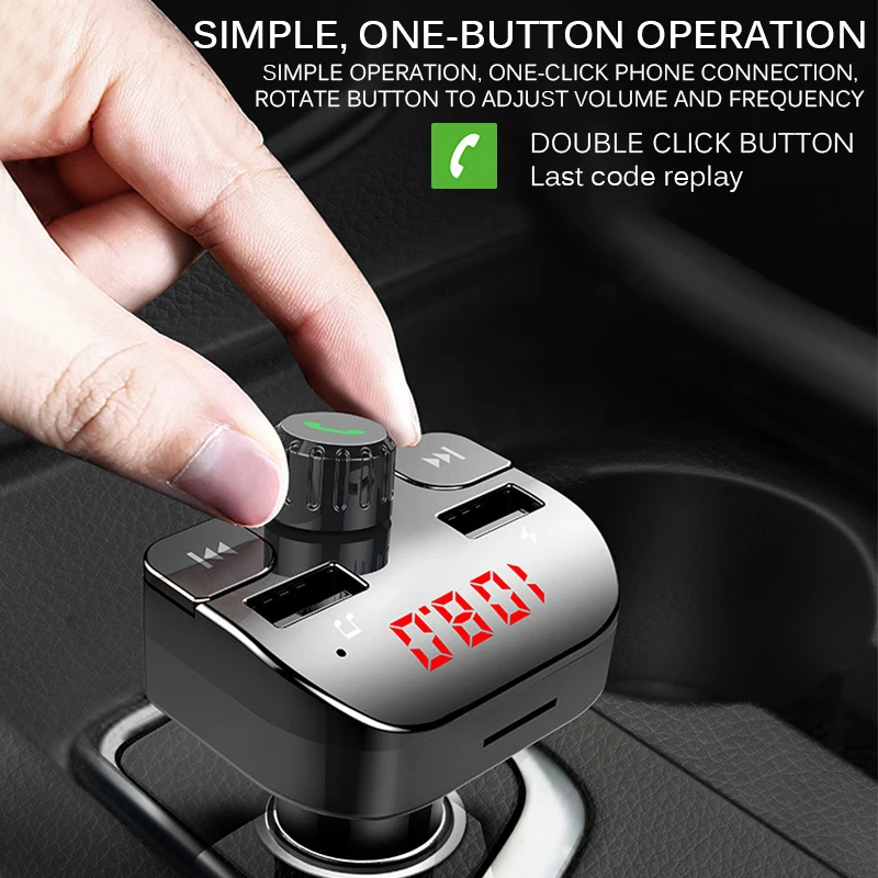 Автомобильный MP3 Bluetooth плеер fm-передатчик двойной USB автомобильный fm-передатчик Bluetooth MP3 HD вызов без потерь звук качественный игрок