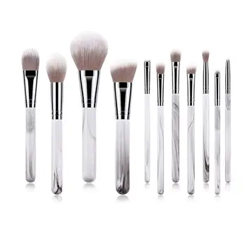 

11pcs Make Up Tools Makeup Brushes Set Professional Make Up Brushes Set Face Makeup Brushes Marble Color Handle Makeup Brush