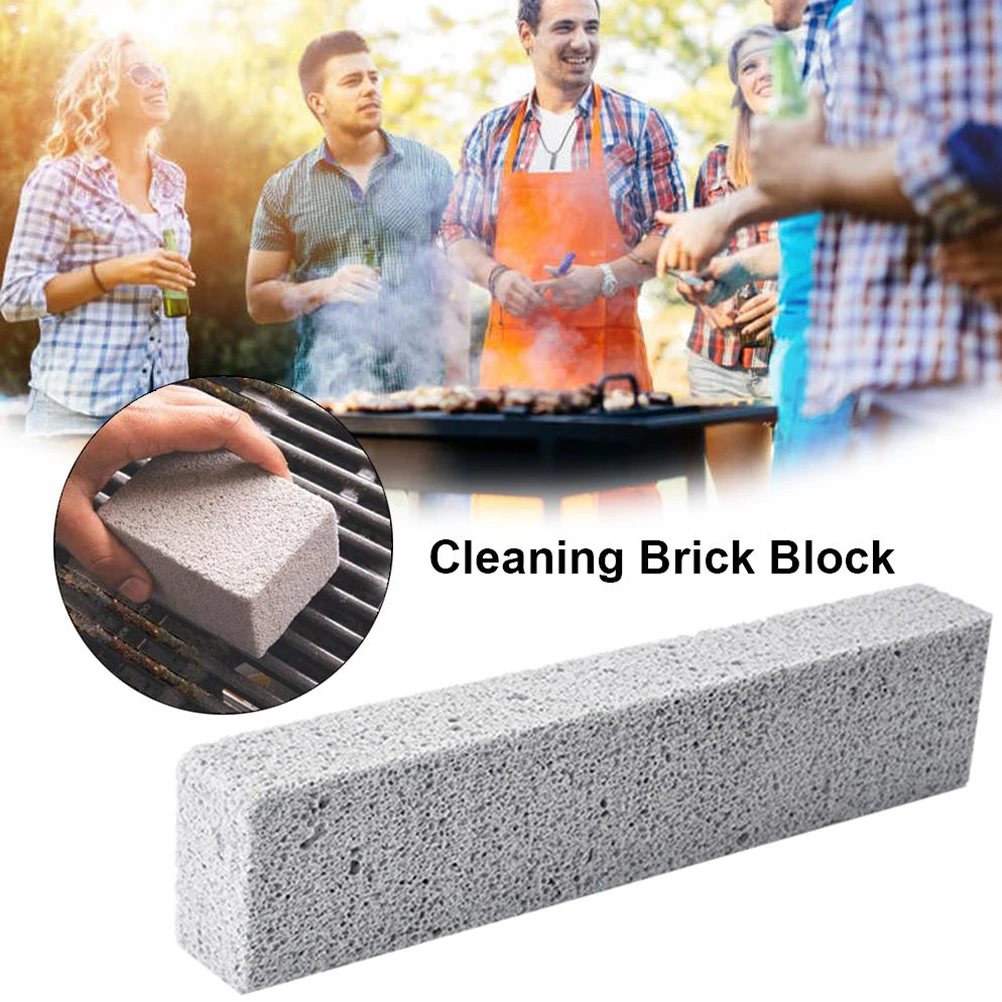 2Pcs BBQ Grill Cleaning Brick Block Barbecue Cleaning Stone BBQ Racks Stains 