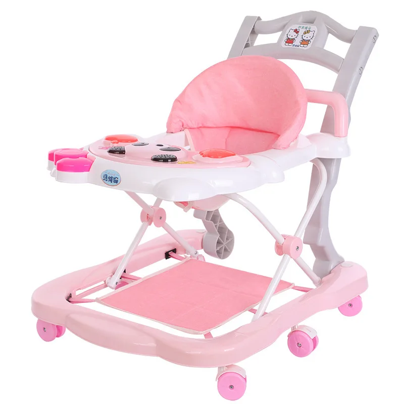 

011-Push Baby Walker Infant Baby Multi-functional Anti-Falling GIRL'S Boy Anti-O Type Leg Music Lights