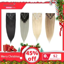 MRS HAIR, Омбре, человеческие волосы для наращивания на заколках, волосы для наращивания, блонд, натуральные волосы remy на заколках, прямые волосы на заколках