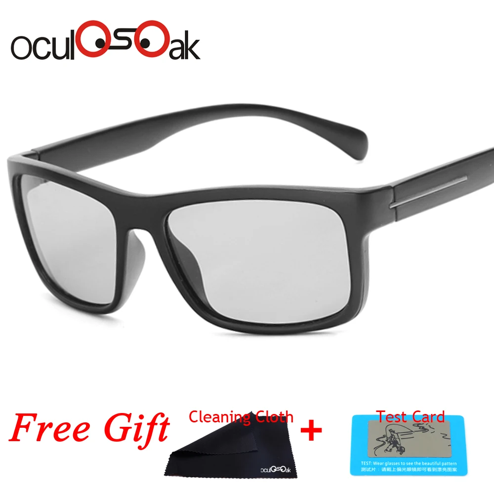 

2019 New Polarized Sunglasses Men Discoloration Glasses Photochromic Sunglasses Chameleon HD Driver Glasses