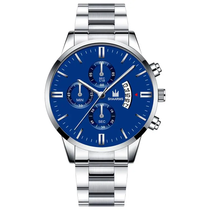 

Fashion Luxury Stainless Steel Watch Analog Quartz Wristwatch Male Top Brand Business Sport Watches Date Clock Relogio Masculino