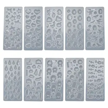 

Crystal Epoxy Resin Mold Pendants Casting Silicone Mould DIY Crafts Making Tool R9JE