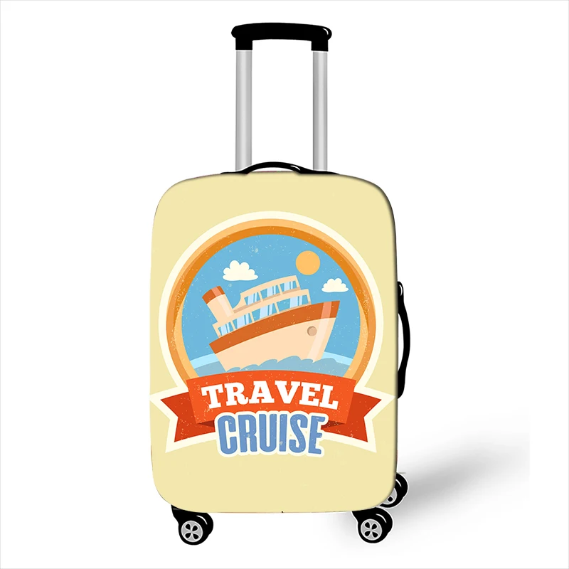 18-32 Inch Travel Vacation Style Print Pattern Suitcase Covers  Elastic Luggage Protective Covers Trolley Case Covers 2