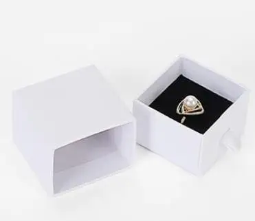 white 5x5x3.8cm Бумажный ящик для ювелирных изделий, чехол, кольцо, серьги, упаковка, Подарочная коробка, коробки для ювелирных изделий, упаковка - Цвет: white 5x5x3.8cm