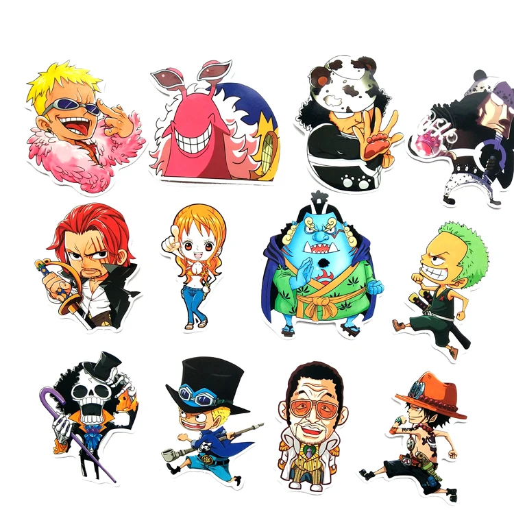 61 шт. Аниме one piece Луффи чоба Саурон игрушечные наклейки one piece настенная наклейка, на холодильник багажные наклейки домик на колесах ребенок