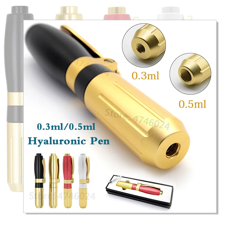

0.3ml&0.5ml Noninvasive Nebulizer Hyaluron Pen Gold hyaluronique pen for Lip Filler Anti Wrinkle Syringe free Needle Injection