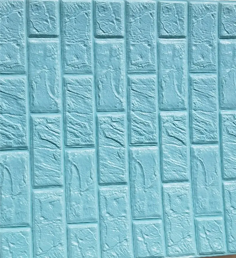 Light blue 60X60 см 10 шт. 3D наклейки в виде кирпичной стены обои Декор пены водонепроницаемые обои настенные для детей гостиная фон сделай сам - Цвет: Light blue