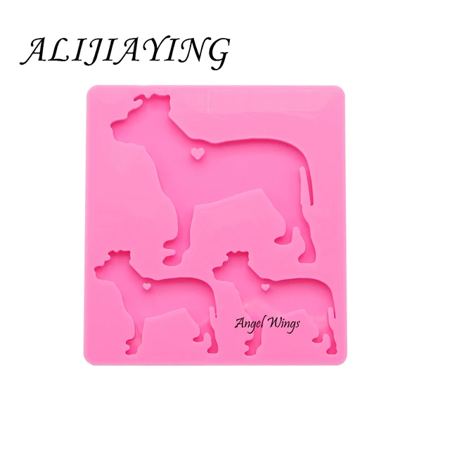 Diy Kutya Családi Szilikon Penész Anya/Baba Kulcstartó Folyékony Nem Ragadós Epoxi Gyanta Formák Dy0103 - Image 3