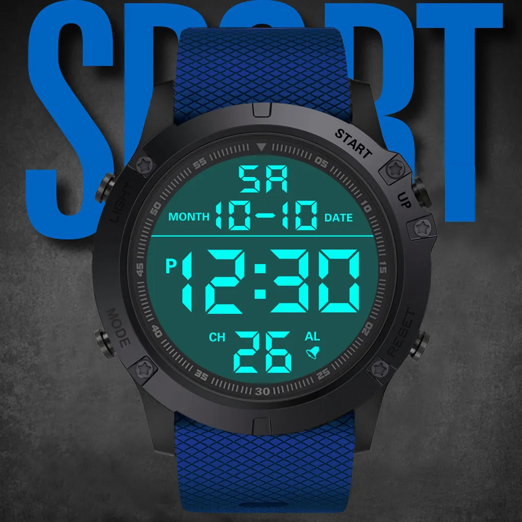 Men Military Sports Watch Luxury Led Digital Water Resistant Watch 30m Waterproof Casual Sport Wrist Watch Relogio Masculino