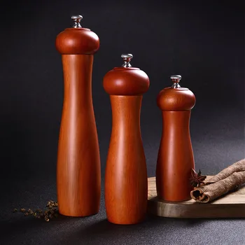 

Solid wood freshly ground pepper grinder spice sea salt pepper pepper sesame pepper grain grinder kitchen tool