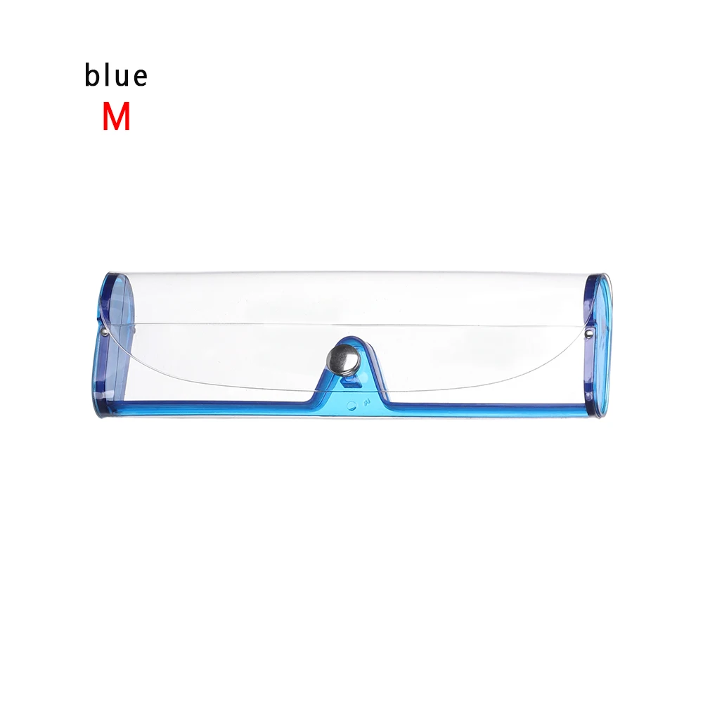 blue M 1 шт., модный Прочный портативный прозрачный футляр для очков конфетного цвета, Мягкий футляр для очков, держатель для очков, аксессуары для очков - Цвет: blue M