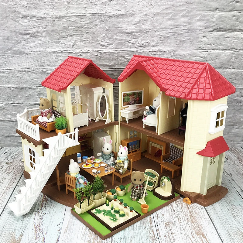 amanecer Noroeste Ardilla Casa de muñecas de Japón para niñas, casa de muñecas, jardín, granja,  dormitorio, cocina, villa dúplex, regalo de Navidad|Casas de muñecas| -  AliExpress
