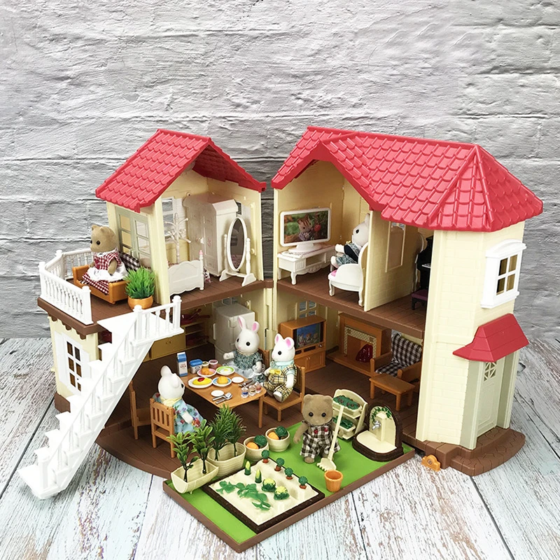jardin para casa de munecas granja dormitorio cocina villa duplex regalo de navidad para ninas
