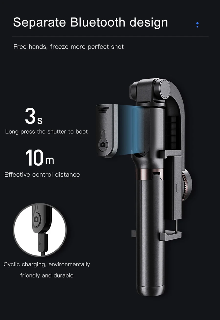 Handheld Gimbal Stabilizer 3 in 1 Selfie Stick Phone For iPhone 11 pro Max 7 8 Plus X XS MAX For Samsung Galaxy Action-13