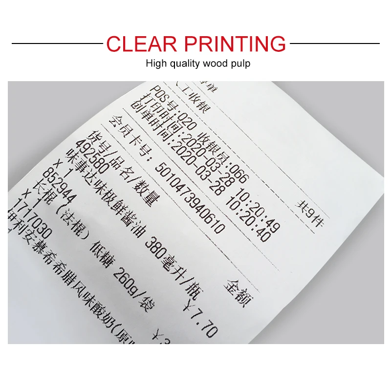 Thermal paper 57x50 mm POS printer 4 rolls mobile bluetooth Cash register paper Rolling papers pos hospitality