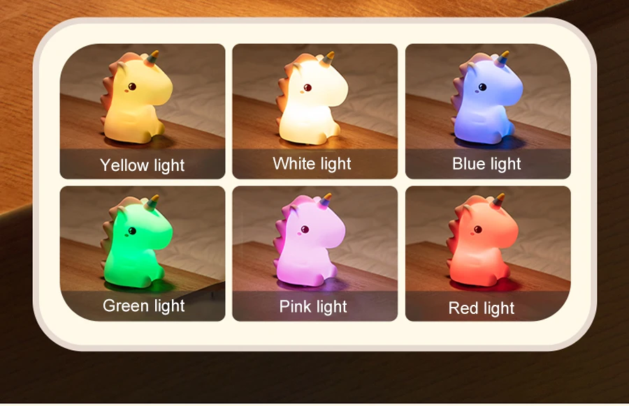 Cute Unicorn  Kids Rechargeable LED Night Light