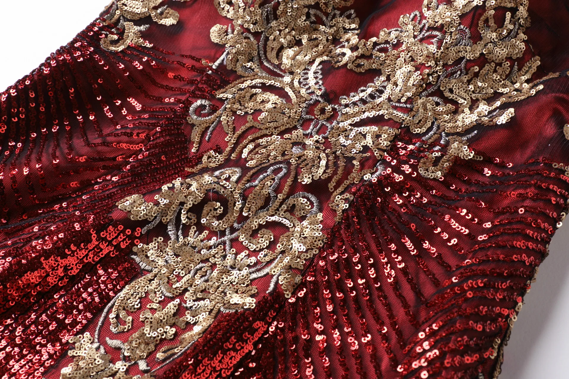 BacklakeGirls/Торжественное вечернее платье с высоким воротом и рукавами-крылышками, украшенное блестками, Cheongsam, улучшенные Длинные вечерние платья Avondjurk Lang, элегантные