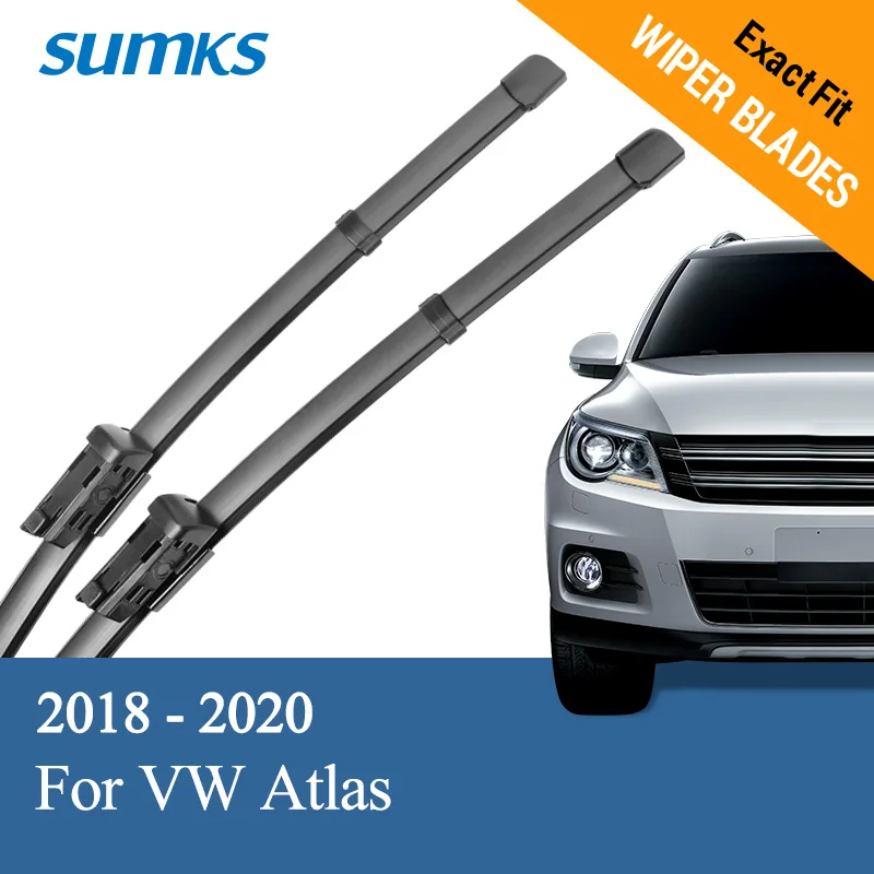 

SUMKS Wiper Blades for Volkswagen VW Atlas 26"&22" Fit slim push button Arms 2018 2019 2020