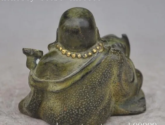 YM 308 китайский, буддийский из бронзы свинка богатство, удача Ruyi Yuanbao Статуя Майтрейи Будды