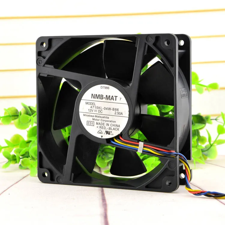 Для NMB 1238 double ball 12V2. 5A 4715KL-04W-B86 Dell PE800 серверный вентилятор