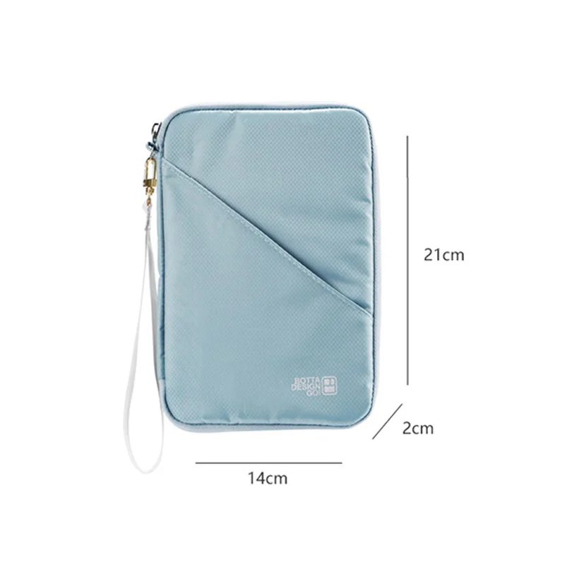 large-Sky blue Паспортный чехол для путешествий за рубежом многофункциональный пакет для документов зажим для билета карта для хранения денег на молнии Кредитная карта Визитная карта - Цвет: large-Sky blue
