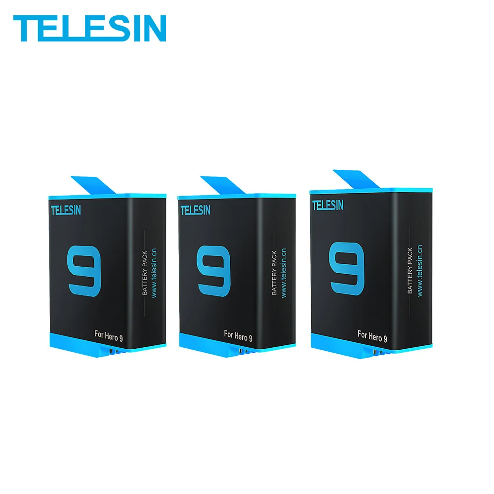 

TELESIN For GoPro 9 Battery 1750mAh Replacement Battery for GoPro Hero 9 Black Action Camera Accessories