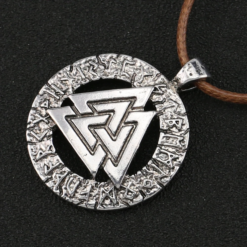 Ожерелье Valknut, руны, языческий амулет, скандинавский символ Одина, скандинавский мифологический кулон, Ретро стиль, Викинг, германические ювелирные изделия