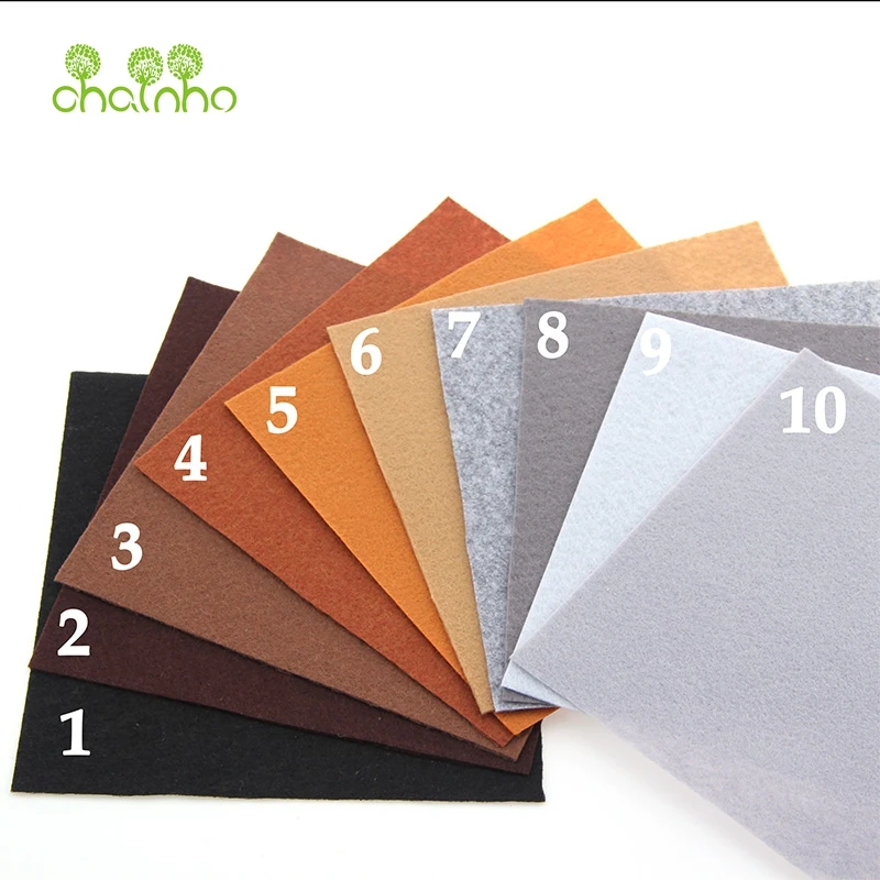 Chainho,Nonwoven Felt Fabric/1mm Thickness/Polyester Cloth of Home Decoration Bundle for Sewing Dolls & Crafts/40pcs 15cm*15cm