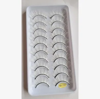 

QUXINHAO 10Pairs Fashion Natural Short white Fake Eye Lashes False Eyelashes Beauty Makeup Eyelash doll eyelashes
