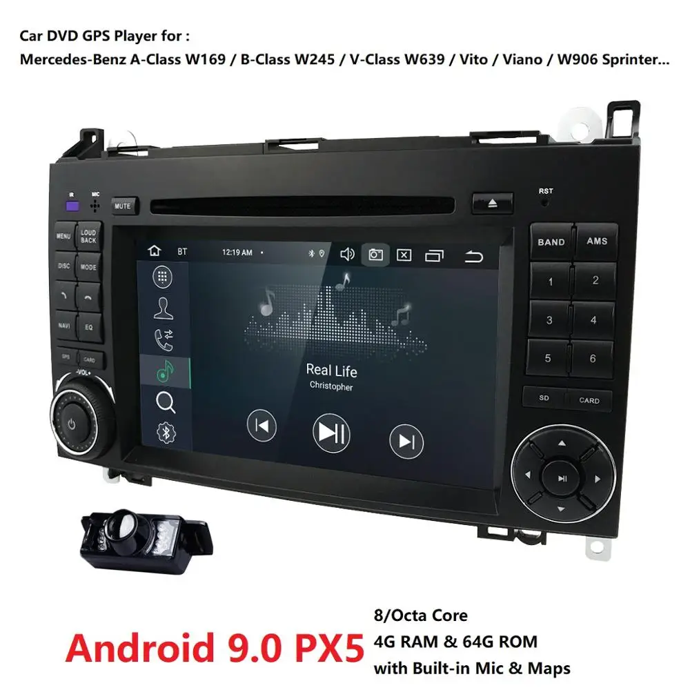 #*Cheap 2Din Android9.0 PX5 8Core CarDVD Player for Mercedes Benz B Class B200 A Class W169 W245 Viano Vito W639 Sprinter W906 GPS Radio