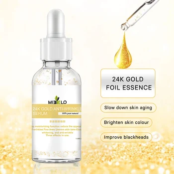 

24K Gold Tense Moisture Essence Pure Hyaluronic Acid Serum Anti-wrinkle Gold Nicotinamide Liquid Essence and Pre-makeup liquid