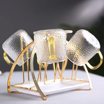 

Iron Drying Rack for 6 Cups Holder Kitchen Storage Organizer Glass Bottle Bowl Water Draining Drying Dish Holder