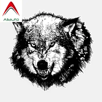 

Aliauto Personality Car Sticker Hungry Wolf Bray Auto Decor Vinyl Decal Cover Scratches for Toyota Honda Audi C5 Bmw ,16cm*15cm