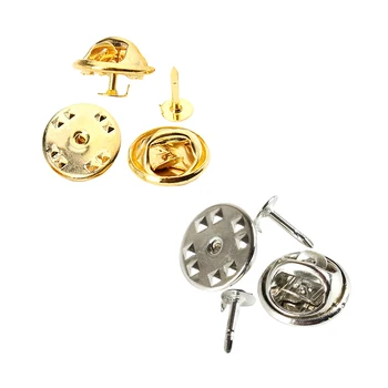 

100pcs Classic Butterfly Clutch Male Tie Tacks Blank Pins With Clutch Back Platinum/Gold