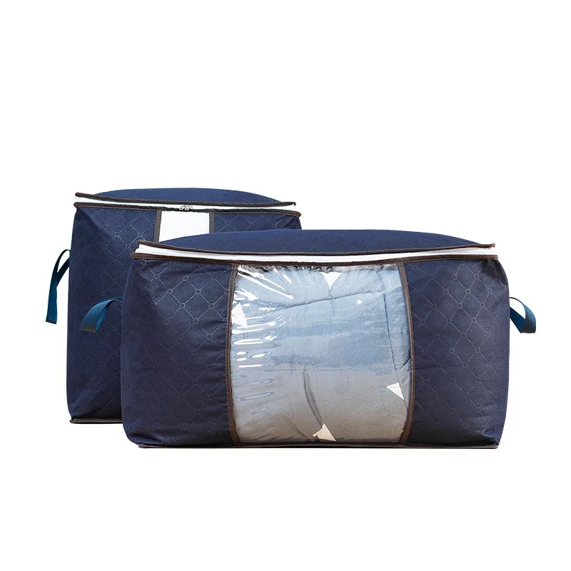 

Storage Bag Large Capacity Reinforced Handle Fabric for Clothes, Comforters, Bedding, Breathable Foldable Closet Organizer