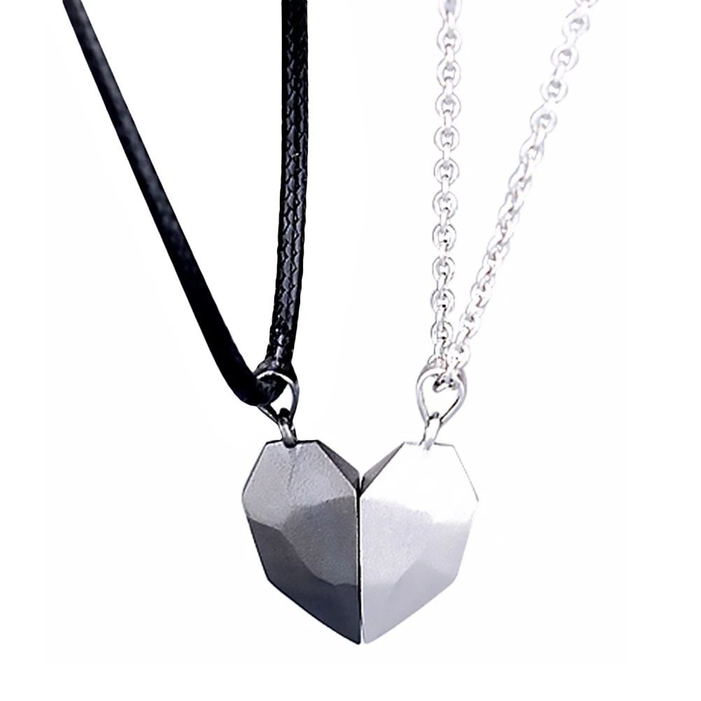 1 paire amour coeur amoureux collier élégant magnétique cou chaîne cou  bijoux | AliExpress