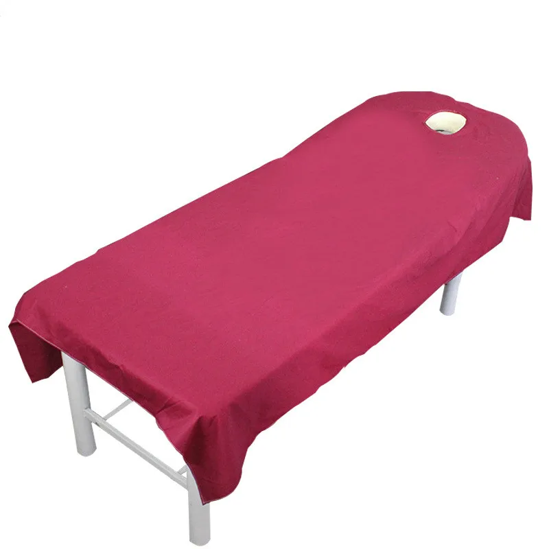 Хлопок мягкие простыни массаж в салоне красоты лист для тела спа лечение релаксационный стол постельное покрывало с отверстием для дыхания лица - Цвет: 5