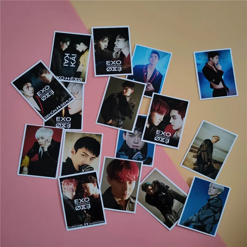 16 шт./компл. KPOP EXO 6 й альбом одержимость Фотокарточка ЛОМО карточка постер