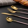 24Pcs/6Set Cutlery Set Tableware Sets Of Dishes Knifes Spoons Forks Set Stainless Steel Cutlery Dinnerware Spoon Set 5