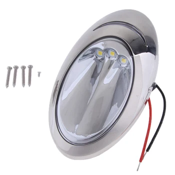 

2x Left Right Marine Boat LED Hull Side Surface Mount Docking Back Up Light