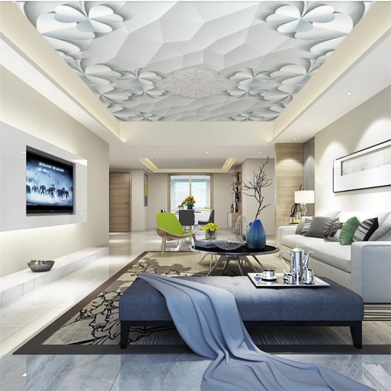 Beibehang-Modern-minimalist-three-dimensional-relief-living-room-bedroom-ceiling-ceiling-mural-custom-large-mural-wallpaper (1)