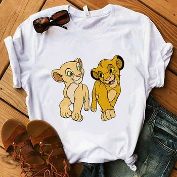 

Hakuna Matata T Shirt Women The Lion King Cartoon Short Sleeve Female T-Shirt Harajuku Casual Plus Size Unisex Kawaii Tshirt