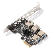Adaptateur PCIe vers PCIe, carte d'adaptation pci express 1x à 16x1 à 4 USB 3.0, Interface plaquée or