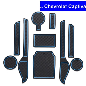 

10 Pcs Car Door Gate Slot Mats Carpets Pads For Chevrolet Captiva 2011 2012 2013 2014 2015 Door Groove Mat Free Shipping