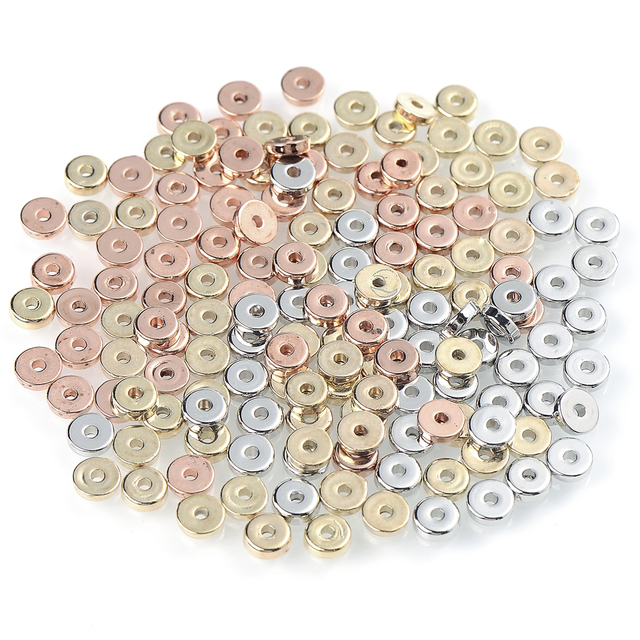 Gold Silver Plated Loose Spacer Beads CCB Star Heart Bead for Jewelry Making DIY Charm Bracelet Necklace Accessories