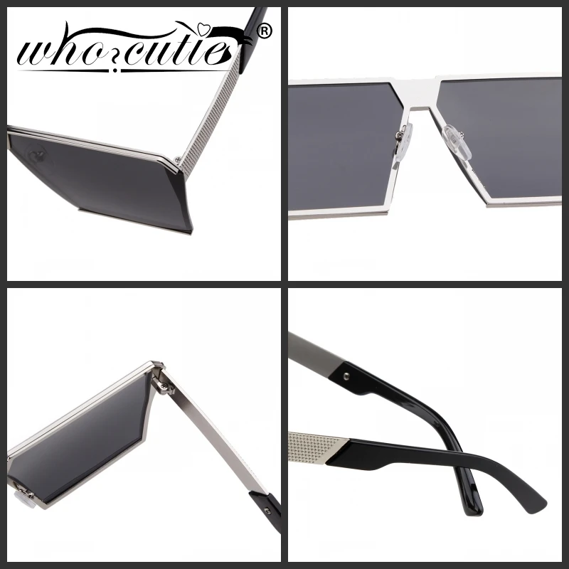 Vintage Oversized Steampunk Mirror Lens Sunglasses – Metal Flat Top Unisex Shades