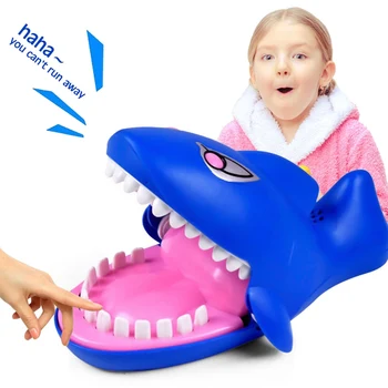 

Large Practical Joke Electric Biting Shark Bite Finger Toys Game Kids Children Funny Gags Educational Toy Gift